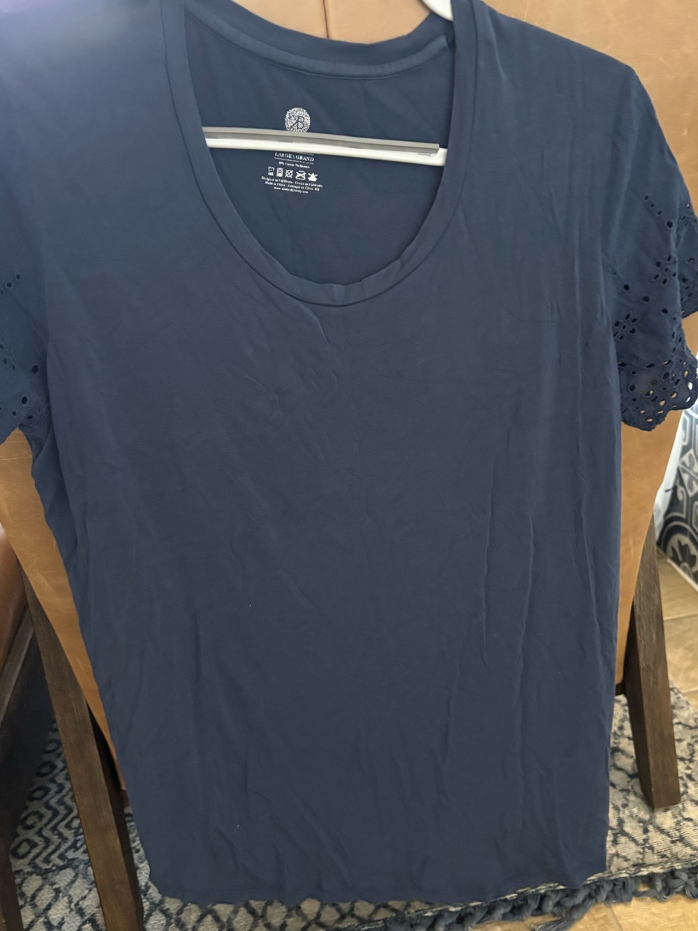 NURSING top Kindred Bravely Navy Short Sleeve Tee